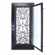 KaMic Polyurethane Swing Exterior Door with Left-Hand Single Inward in Espresso
