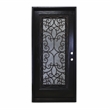 KaMic Polyurethane Swing Exterior Door with Left-Hand Single Inward in Espresso