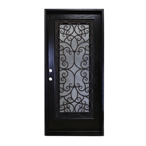 KaMic Polyurethane Swing Door with Right-Hand Double Inward in Espresso