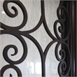 KaMic Polyurethane Swing Door with Right-Hand Double Inward in Dark Walnut