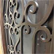 KaMic Polyurethane Swing Door with Right-Hand Double Inward in Dark Walnut