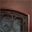 KaMic Polyurethane Swing Door with Left-Hand Double Inward in Dark Walnut
