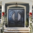 KaMic Polyurethane Swing Exterior Door with Left-Hand Double Inward in Espresso