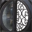 KaMic Polyurethane Swing Exterior Door with Left-Hand Double Inward in Espresso