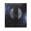 KaMic Polyurethane Swing Exterior Door with Left-Hand Double Inward in Espresso