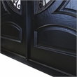 KaMic Polyurethane Swing Exterior Door with Left-Hand Double Inward in Espresso
