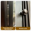 KaMic Polyurethane Swing Door with Left-Hand Single Inward in Dark Walnut