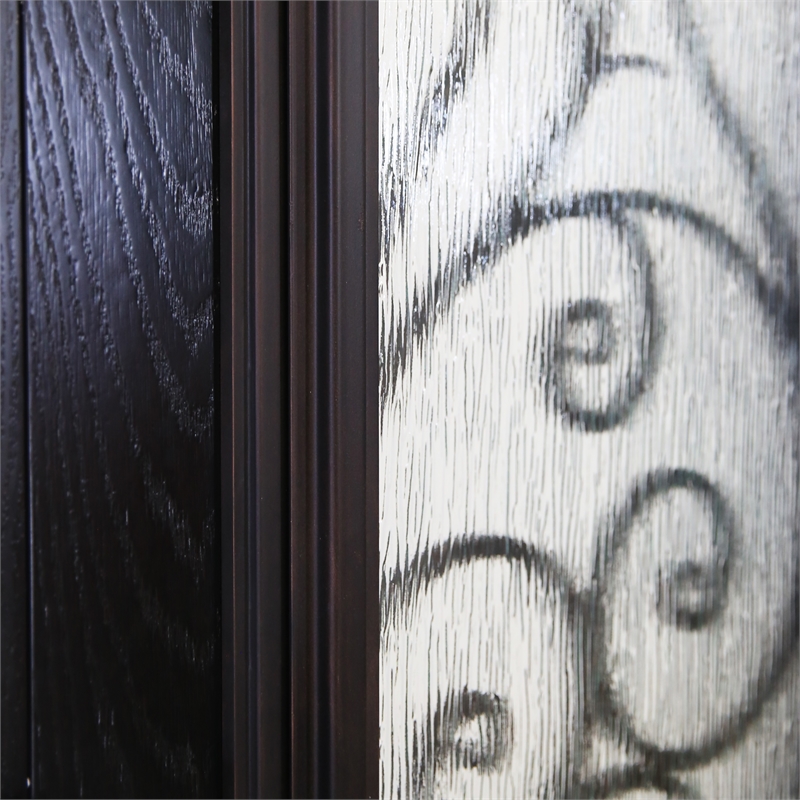 KaMic Polyurethane Swing Door with Right-Hand Single Inward in Espresso