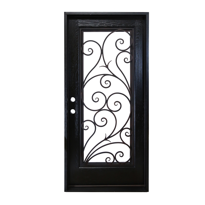 KaMic Polyurethane Swing Door with Right-Hand Single Inward in Espresso