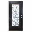 KaMic Polyurethane Swing Door with Right-Hand Single Inward in Espresso