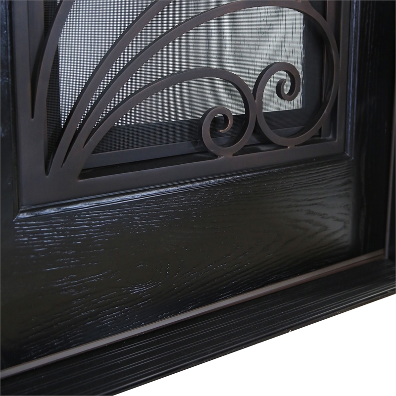 KaMic Polyurethane Swing Door with Right-Hand Single Inward in Espresso