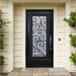 KaMic Polyurethane Swing Door with Left-Hand Single Inward in Espresso