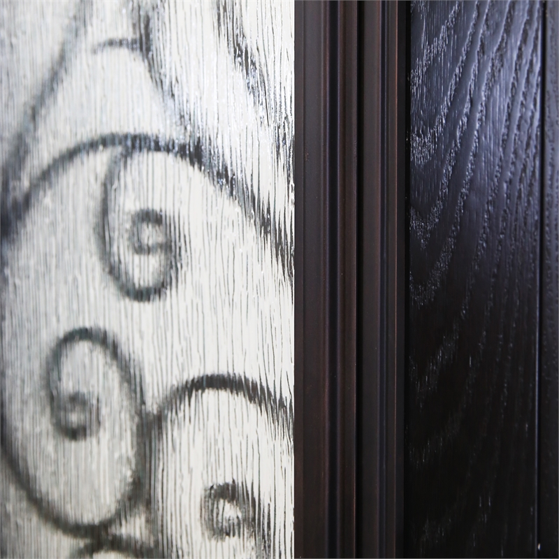 KaMic Polyurethane Swing Door with Left-Hand Single Inward in Espresso