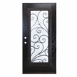 KaMic Polyurethane Swing Door with Left-Hand Single Inward in Espresso
