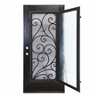 KaMic Polyurethane Swing Door with Left-Hand Single Inward in Espresso