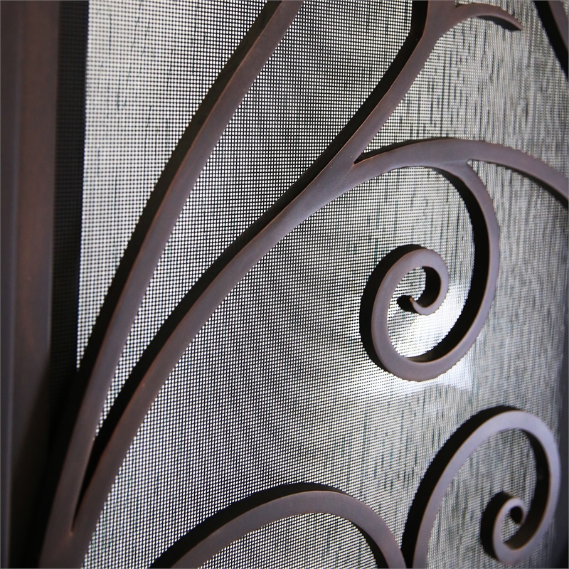 KaMic Polyurethane Swing Door with Left-Hand Single Inward in Espresso