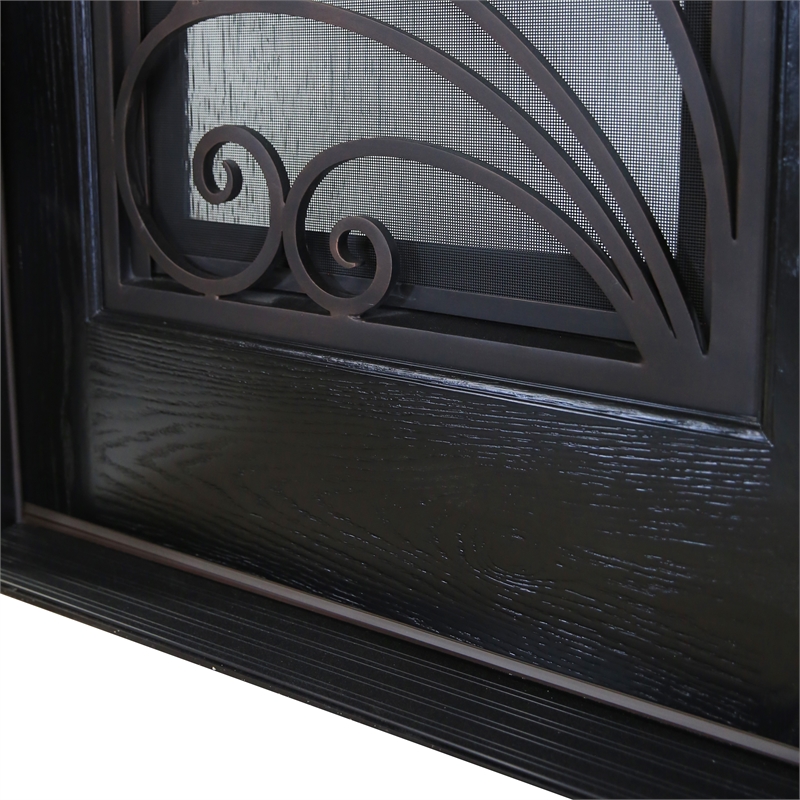 KaMic Polyurethane Swing Door with Left-Hand Single Inward in Espresso