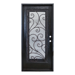 KaMic Polyurethane Swing Door with Left-Hand Single Inward in Espresso