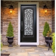 KaMic Polyurethane Swing Exterior Door with Right-Hand Single Inward in Espresso
