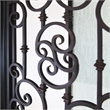 KaMic Polyurethane Swing Exterior Door with Right-Hand Single Inward in Espresso