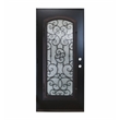 KaMic Polyurethane Swing Exterior Door with Right-Hand Single Inward in Espresso