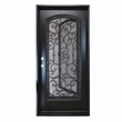 KaMic Polyurethane Swing Exterior Door with Right-Hand Single Inward in Espresso