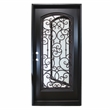 KaMic Polyurethane Swing Exterior Door with Right-Hand Single Inward in Espresso