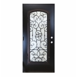 KaMic Polyurethane Swing Exterior Door with Right-Hand Single Inward in Espresso