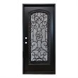 KaMic Polyurethane Swing Exterior Door with Right-Hand Single Inward in Espresso