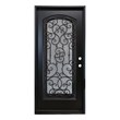 KaMic Polyurethane Swing Exterior Door with Left-Hand Single Inward in Espresso