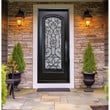 KaMic Polyurethane Swing Exterior Door with Left-Hand Single Inward in Espresso