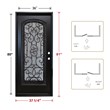 KaMic Polyurethane Swing Exterior Door with Left-Hand Single Inward in Espresso