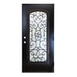 KaMic Polyurethane Swing Exterior Door with Left-Hand Single Inward in Espresso