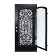 KaMic Polyurethane Swing Exterior Door with Left-Hand Single Inward in Espresso