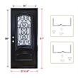 KaMic Polyurethane Swing Door with Right-Hand Single Inward in Espresso
