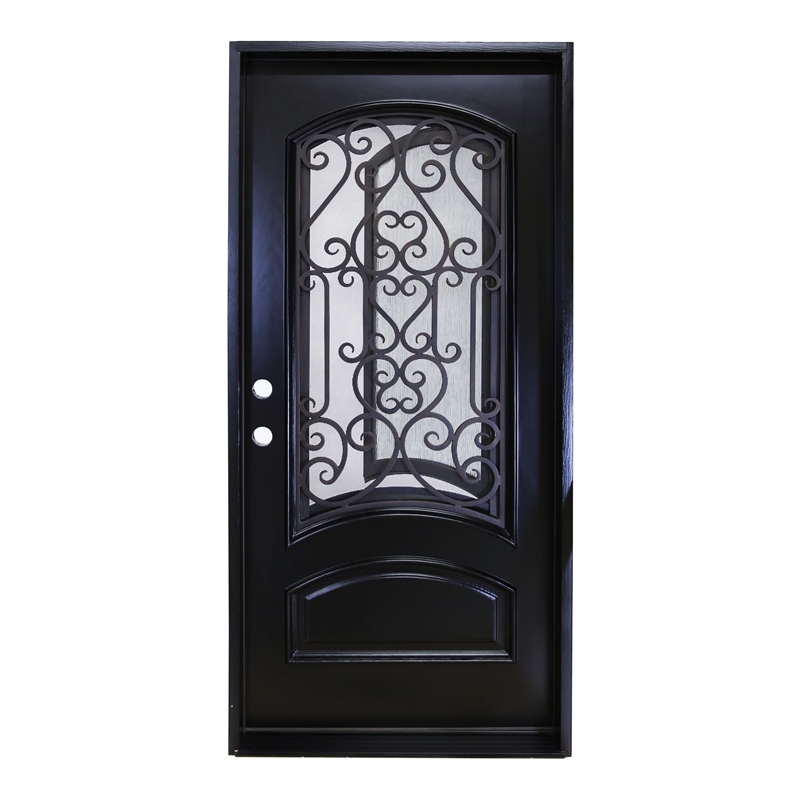 KaMic Polyurethane Swing Door with Right-Hand Single Inward in Espresso