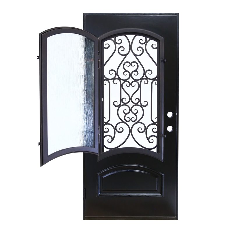 KaMic Polyurethane Swing Door with Right-Hand Single Inward in Espresso