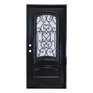 KaMic Polyurethane Swing Door with Right-Hand Single Inward in Espresso