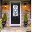 KaMic Polyurethane Swing Door with Left-Hand Single Inward in Espresso