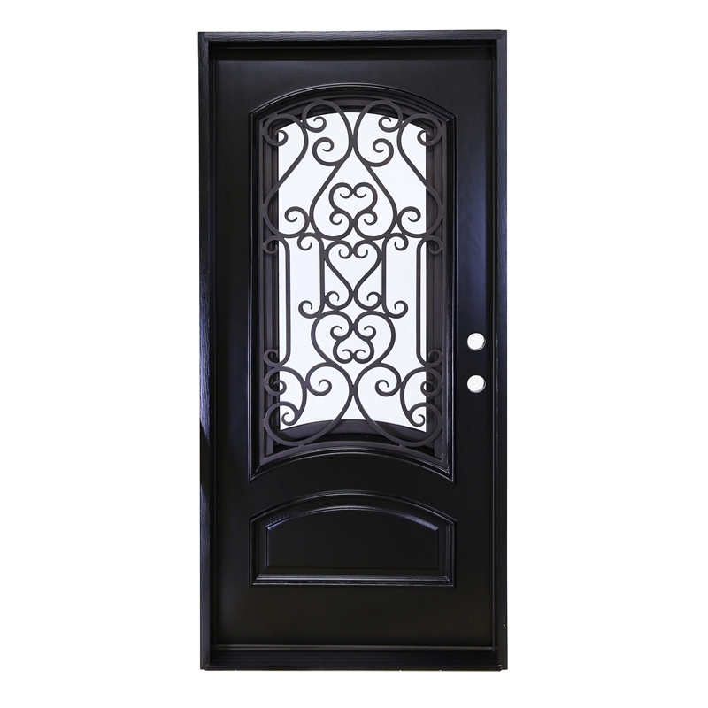 KaMic Polyurethane Swing Door with Left-Hand Single Inward in Espresso