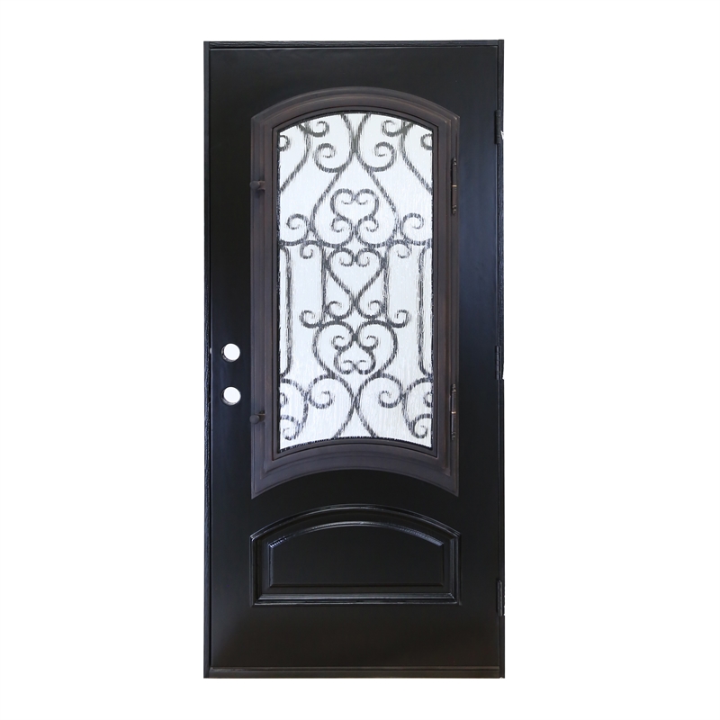 KaMic Polyurethane Swing Door with Left-Hand Single Inward in Espresso