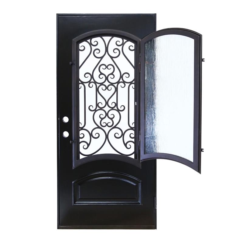 KaMic Polyurethane Swing Door with Left-Hand Single Inward in Espresso