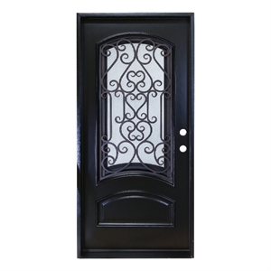 KaMic Polyurethane Swing Door with Left-Hand Single Inward in Espresso