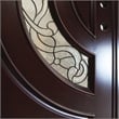 KaMic Polyurethane Swing Door with Right-Hand Double Inward in Dark Walnut