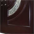 KaMic Polyurethane Swing Door with Right-Hand Double Inward in Dark Walnut