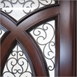KaMic Polyurethane Swing Door with Left-Hand Double Inward in Dark Walnut
