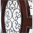 KaMic Polyurethane Swing Door with Left-Hand Double Inward in Dark Walnut