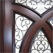 KaMic Polyurethane Swing Door with Right-Hand Double Inward in Dark Walnut