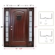 KaMic Polyurethane Swing Exterior Single Door with Right-Hand in Dark Walnut
