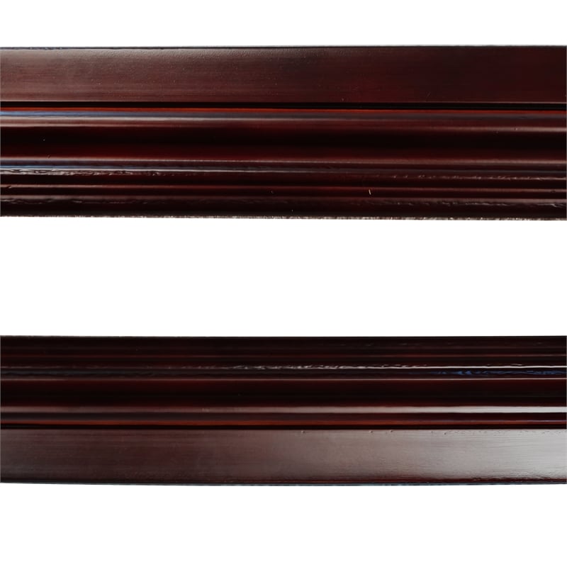 KaMic Polyurethane Swing Exterior Single Door with Right-Hand in Dark Walnut